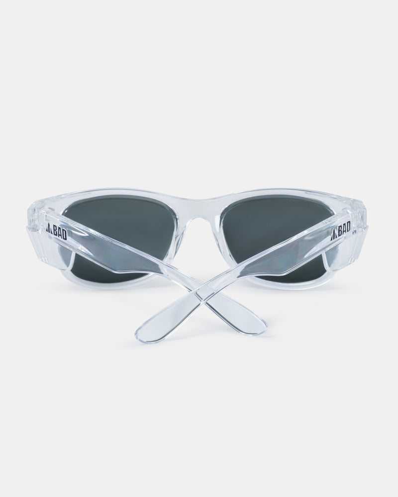 BAD LUCID™ POLARISED SAFETY SUNGLASSES (CLEAR/BLACK) - BAD WORKWEAR