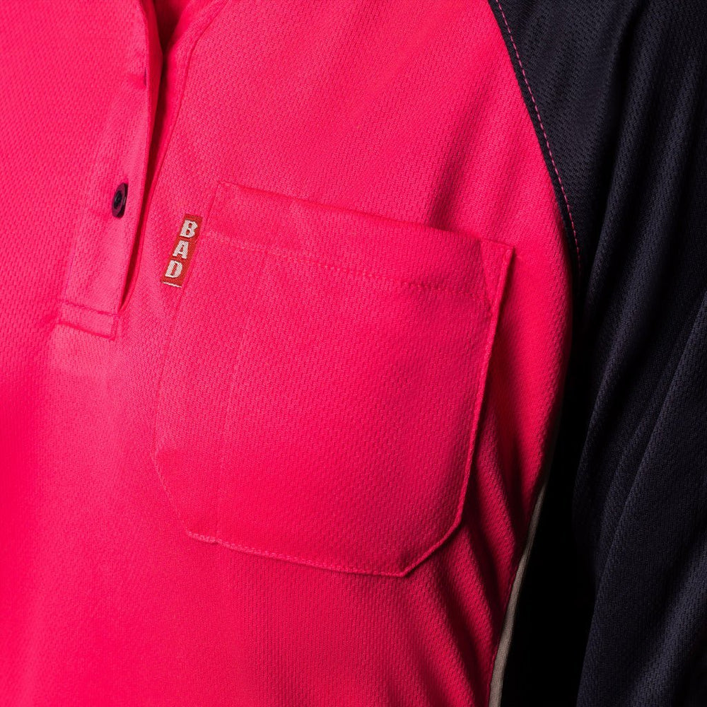 WOMEN'S HI - VIS S/S POLO SHIRT - BAD WORKWEAR